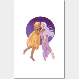 Sapphic Sun and Moon Posters and Art